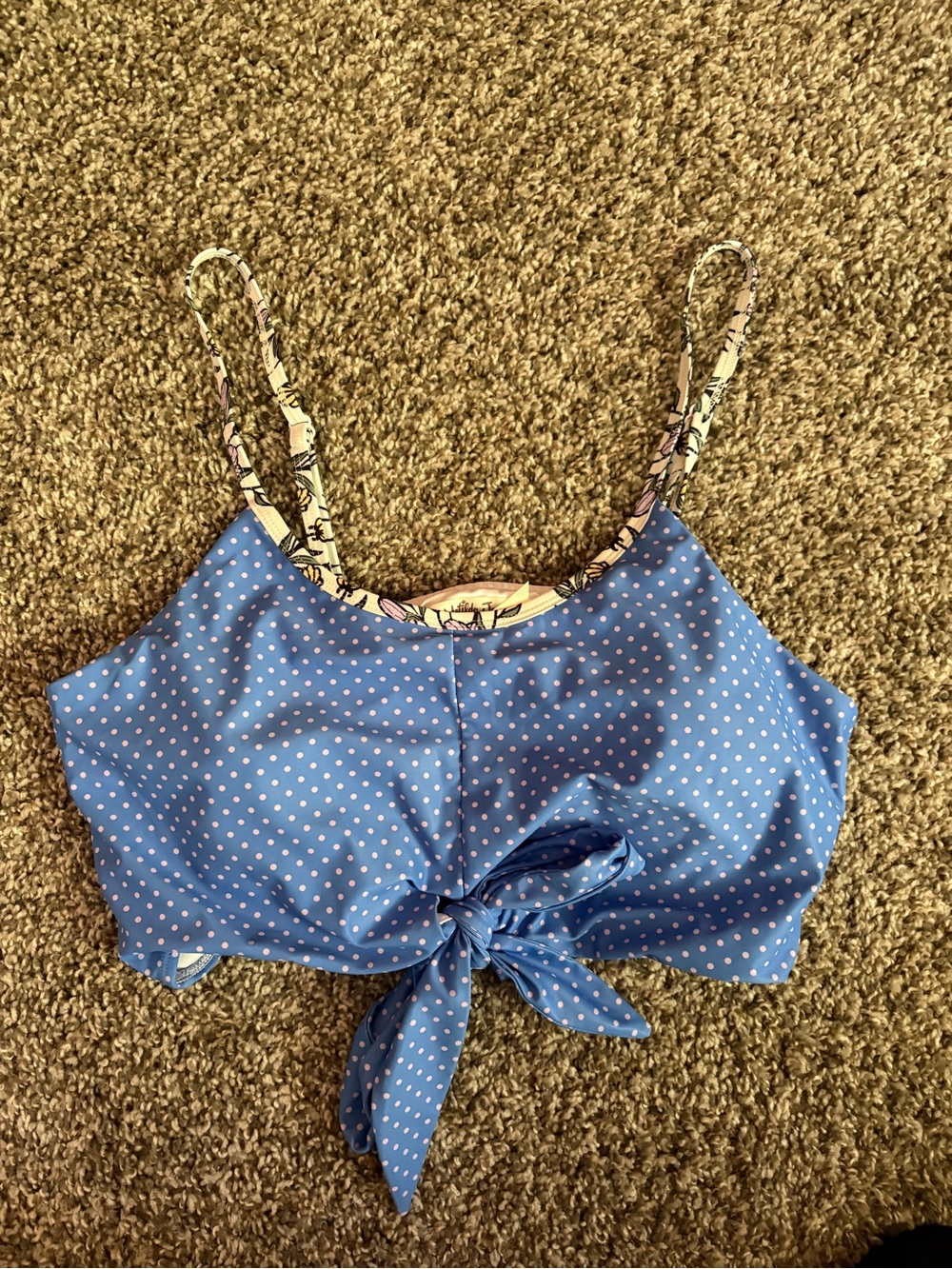 Matilda Jane Blueberry Dot Tie-Front Swim Tank